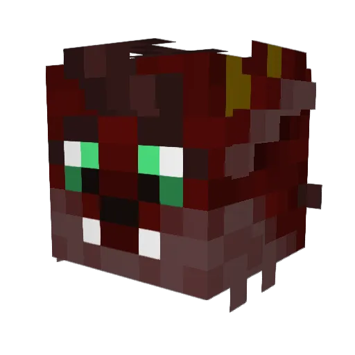 Farryne Minecraft avatar head, 3D render
