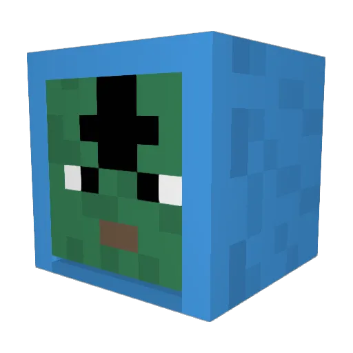 Fart1234 Minecraft avatar head, 3D render