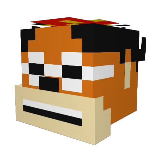 FartEatPee Minecraft avatar head, 3D render