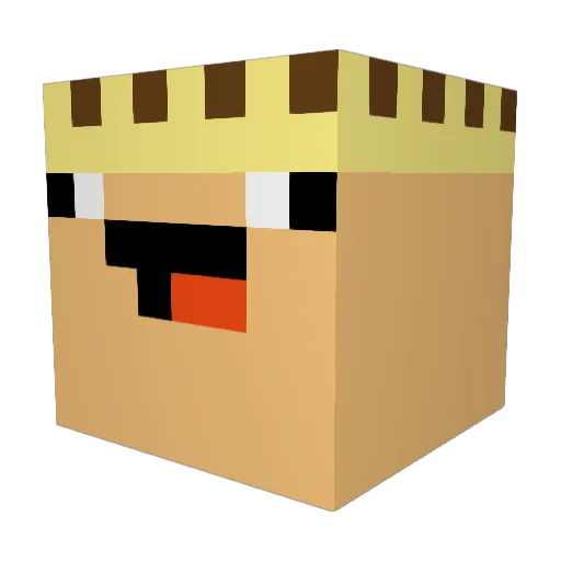 FartParty Minecraft avatar head, 3D render