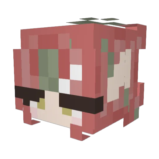 Fartass Minecraft avatar head, 3D render