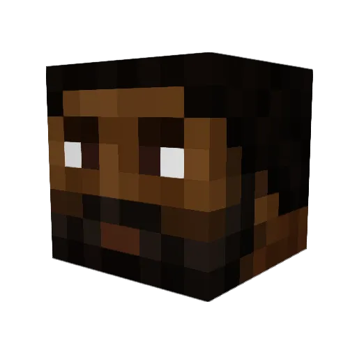 FartingFrogg Minecraft avatar head, 3D render