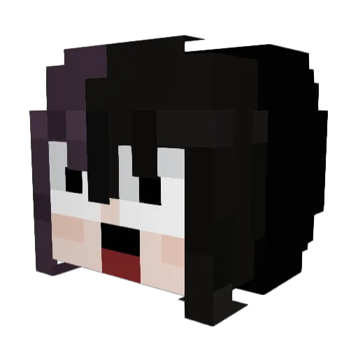 Fartlantis Minecraft avatar head, 3D render