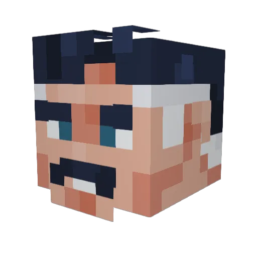 FartucusPrime Minecraft avatar head, 3D render