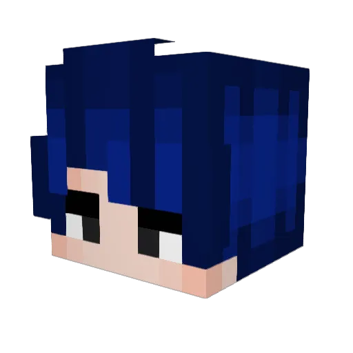 Fartuna Minecraft avatar head, 3D render