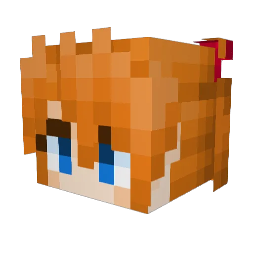 Farucky16 Minecraft avatar head, 3D render