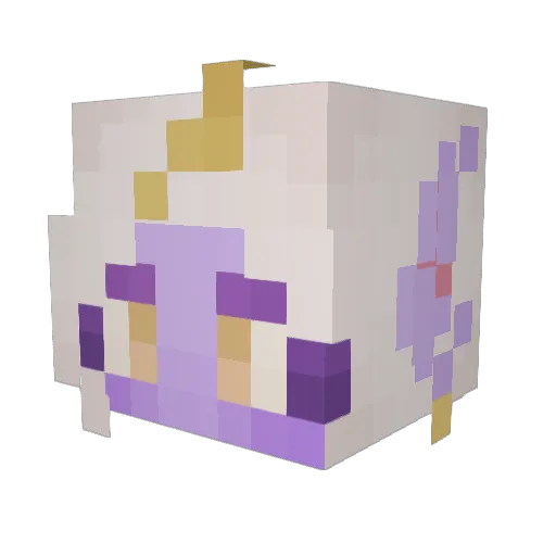 Farukie Minecraft avatar head, 3D render