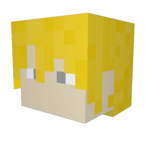 Farwell Minecraft avatar head, 3D render
