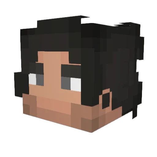 Farz1n Minecraft avatar head, 3D render