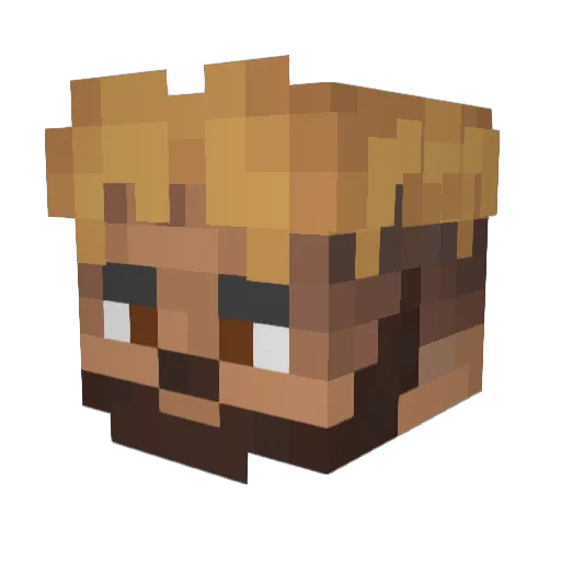 Farzy Minecraft avatar head, 3D render