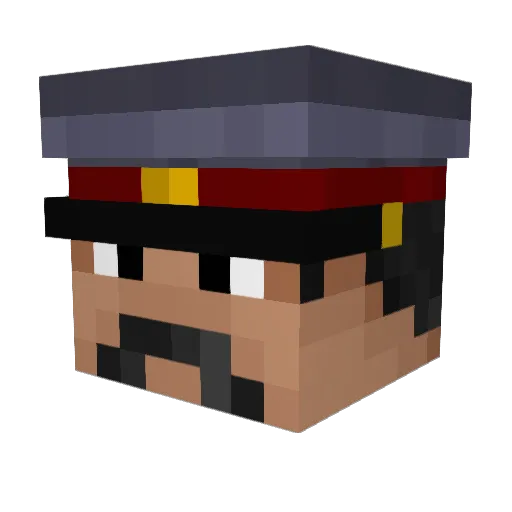 Faschisto Minecraft avatar head, 3D render