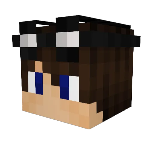 FaskenBowman Minecraft avatar head, 3D render