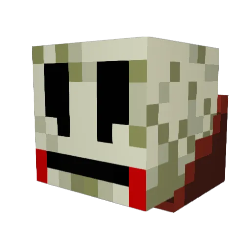 FasoMine Minecraft avatar head, 3D render