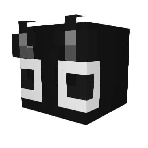 Fassee Minecraft avatar head, 3D render