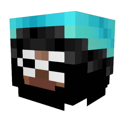 Fast0202 Minecraft avatar head, 3D render