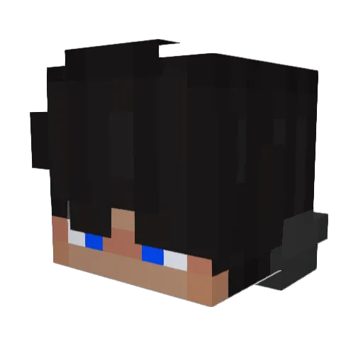 Fast3li Minecraft avatar head, 3D render