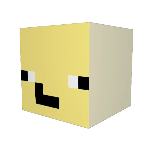 FastButInDebt Minecraft avatar head, 3D render