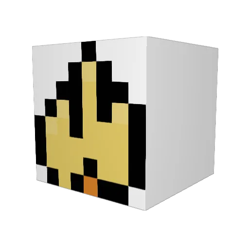 FastChicken0722 Minecraft avatar head, 3D render