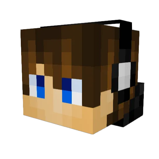 FastClicks Minecraft avatar head, 3D render