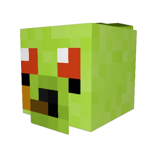 FastCrystal0 Minecraft avatar head, 3D render