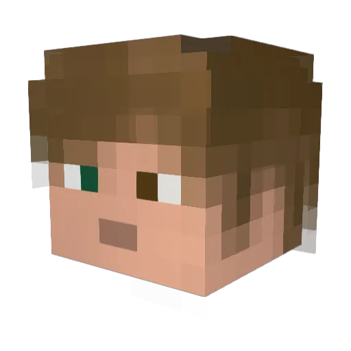 FastDashing Minecraft avatar head, 3D render