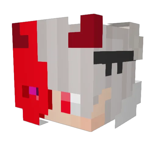 FastDrauf Minecraft avatar head, 3D render