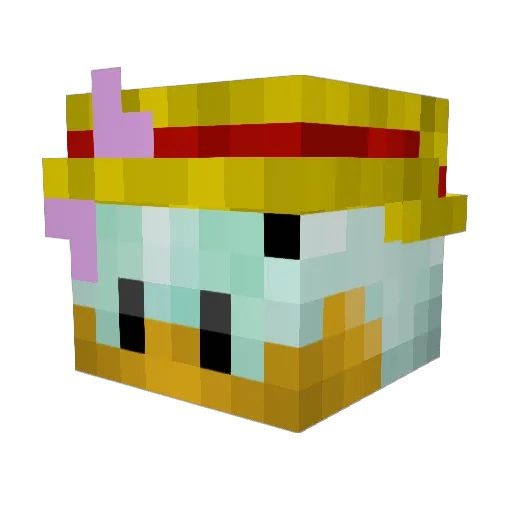 FastGB Minecraft avatar head, 3D render