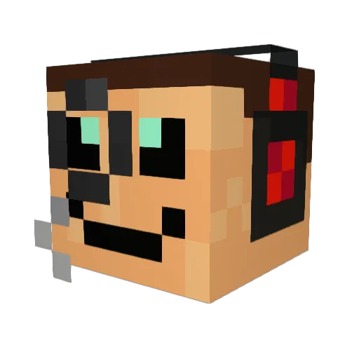 FastOnFeat Minecraft avatar head, 3D render