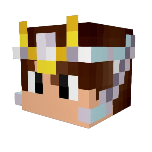 FastSilverBullet Minecraft avatar head, 3D render