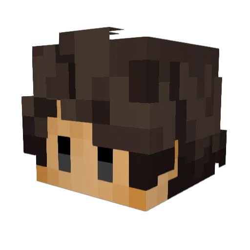 FastXD Minecraft avatar head, 3D render