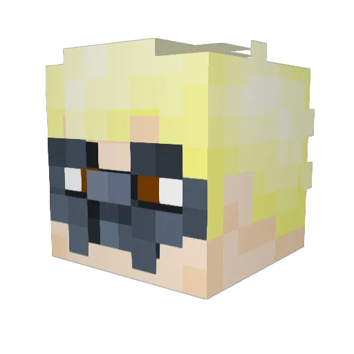 FastandFartiest Minecraft avatar head, 3D render