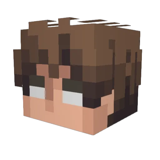 Fastbower Minecraft avatar head, 3D render
