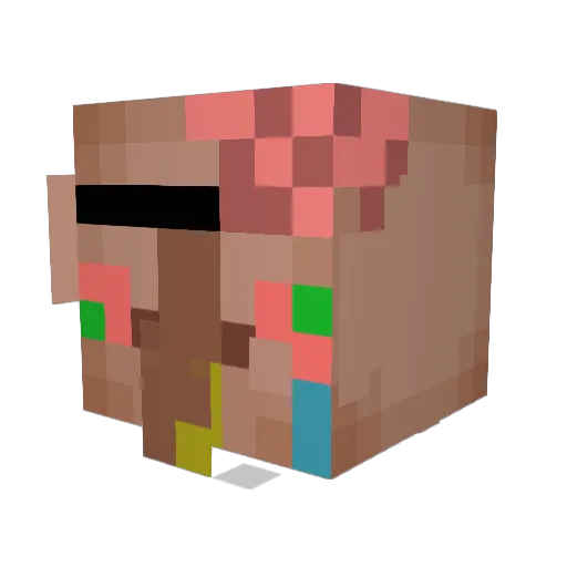 FasterAimbot Minecraft avatar head, 3D render
