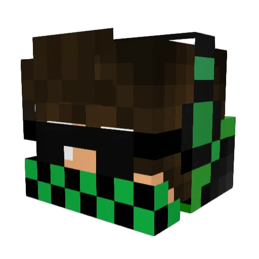 Fastination Minecraft avatar head, 3D render