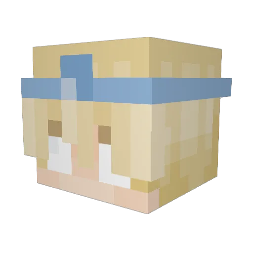 Fastry Minecraft avatar head, 3D render