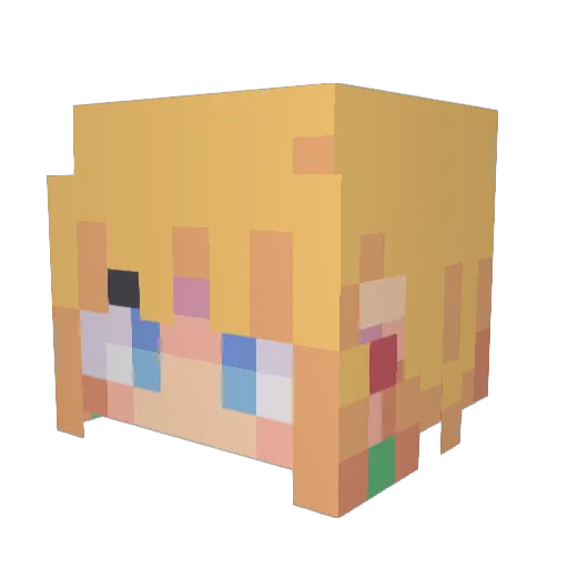 Fastskull Minecraft avatar head, 3D render