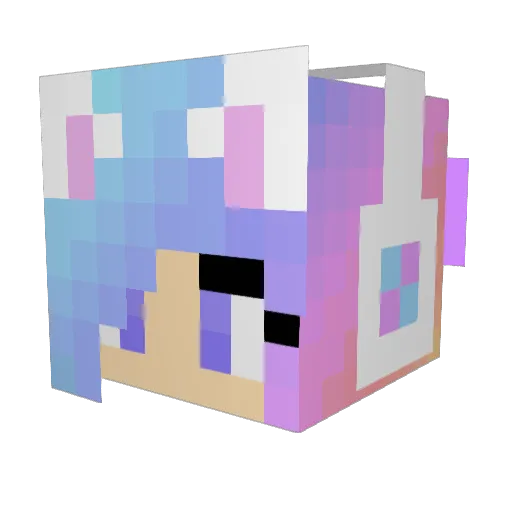 FasuArtFight Minecraft avatar head, 3D render