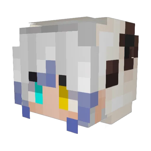 FatAsianPanda Minecraft avatar head, 3D render
