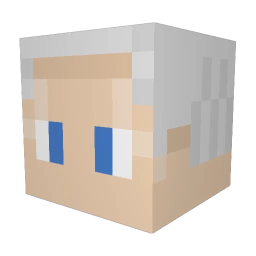 FatBark7 Minecraft avatar head, 3D render