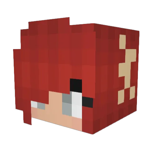 FatBasho Minecraft avatar head, 3D render