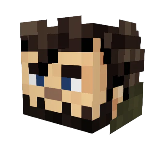 FatBoyPinga Minecraft avatar head, 3D render