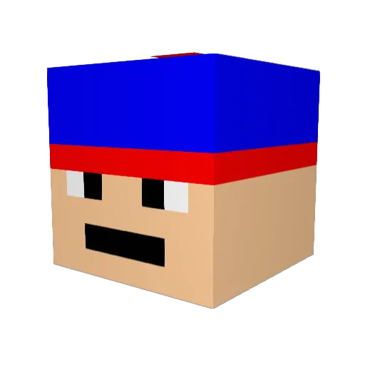 FatBush Minecraft avatar head, 3D render