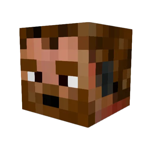 FatCheeseMan Minecraft avatar head, 3D render