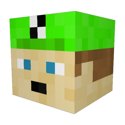 FatD4mon Minecraft avatar head, 3D render