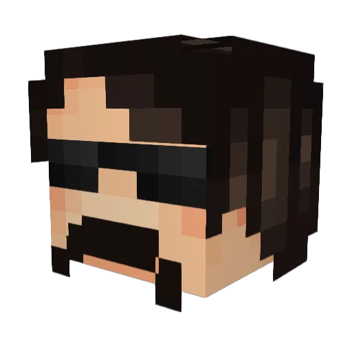 FatDaddyo Minecraft avatar head, 3D render