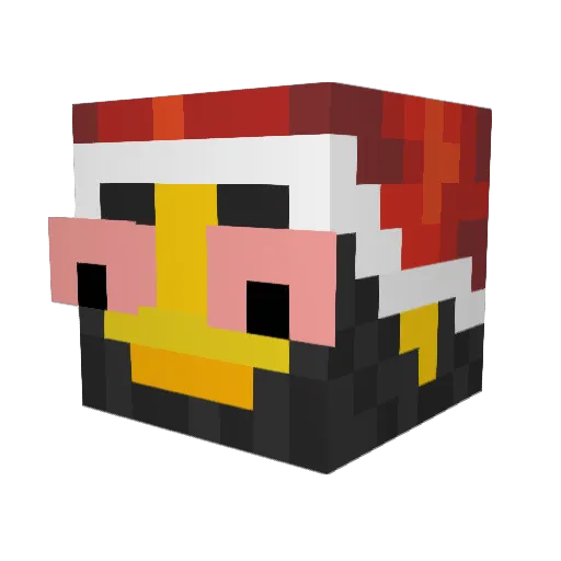FatDana Minecraft avatar head, 3D render