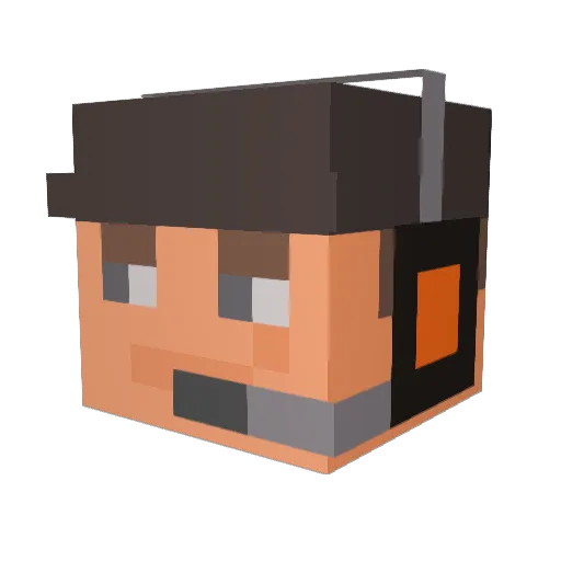 FatDawg21 Minecraft avatar head, 3D render