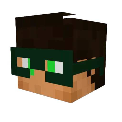 FatFred82 Minecraft avatar head, 3D render