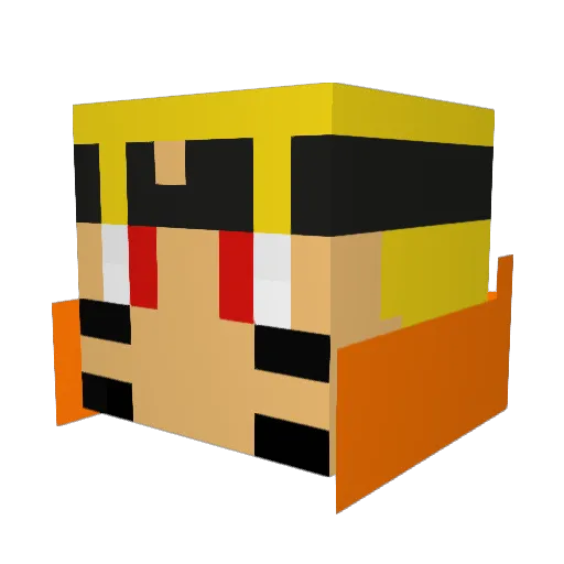 FatGolem Minecraft avatar head, 3D render