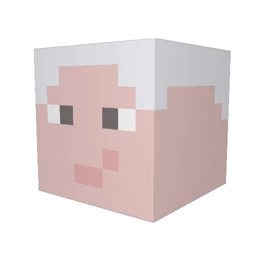 FatJoeBlunts Minecraft avatar head, 3D render